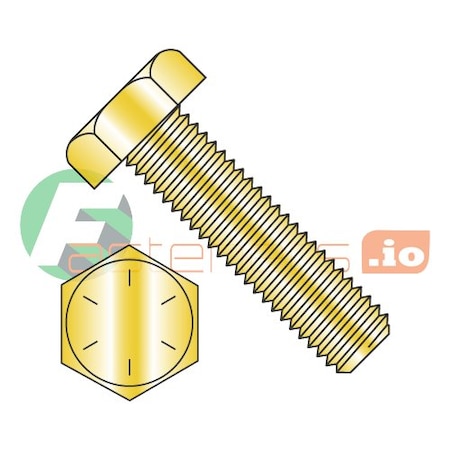 Newport Fasteners Grade 8, 3/8"-16 Hex Head Tap Bolt, Zinc Yellow Steel, 3-1/2 in L, 300 PK 671977